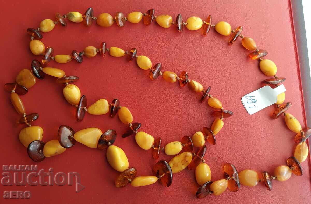 Amber necklace made of natural Baltic amber