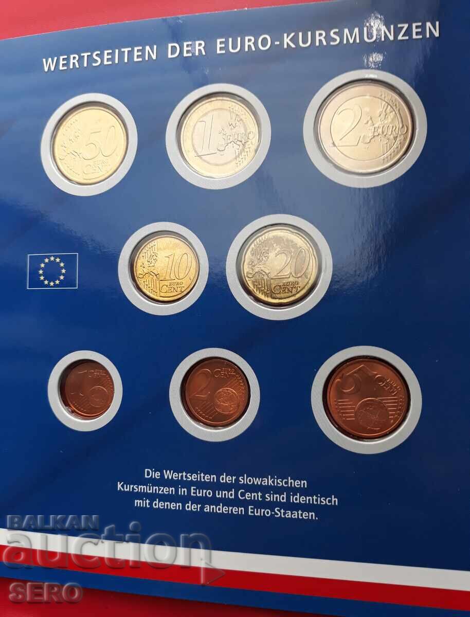 Slovacia-SET 2009 din 8 monede euro + 3 timbre poștale - 5