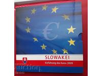Slovacia-SET 2009 din 8 monede euro + 3 timbre poștale