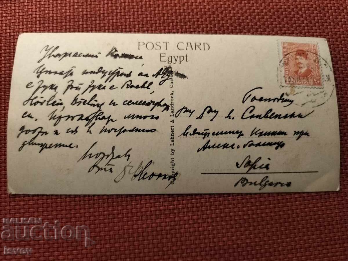 Стара пощенска картичка от Египет 1920г. с цена € 5.00 | 9.78 лв.