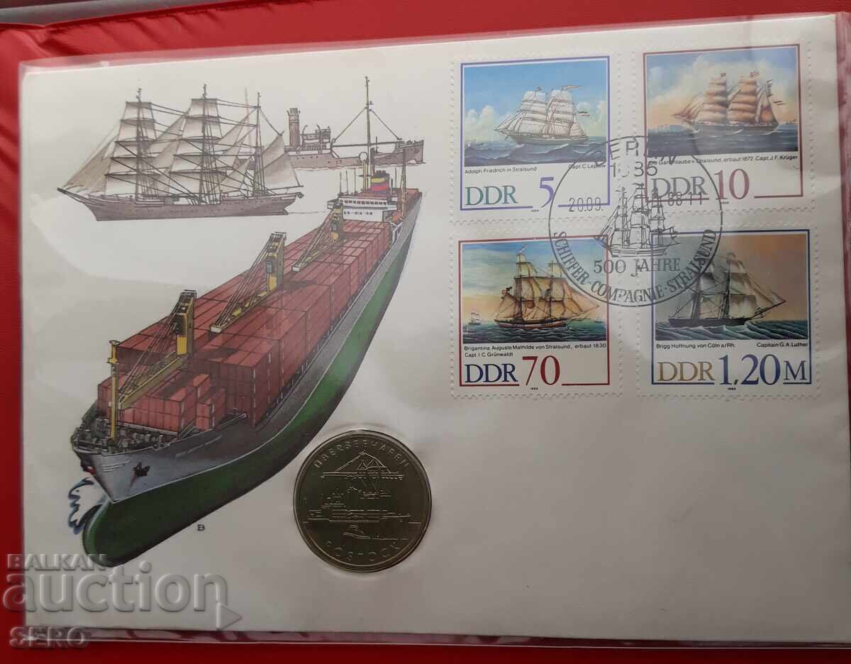 Германия-ГДР-5 марки 1988 и пощ.марки в кр. плик