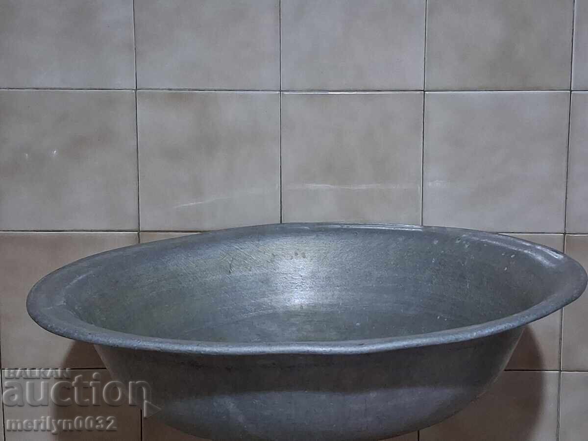 Δημοπρασία Αλουμινένια λεκάνη οικιακό σκεύος καζάνι σκάφη κολυμπήθρα