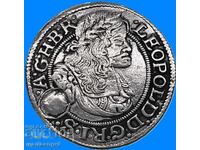 3 crucișoare 1670 Austria Breslau SHS Leopold I argint