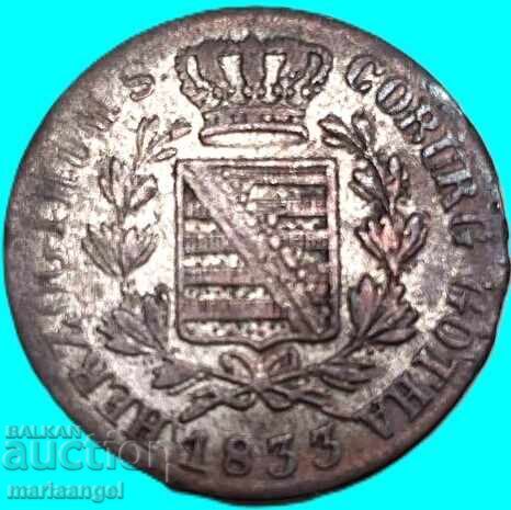 3 κρόιτσερ 1833 Γερμανία Σαξονία-Κόμπουργκ και Γκότα ασήμι - 6 3 κρόιτσερ 1833 Γερμανία Σαξονία-Κόμπουργκ και Γκότα ασήμι - 6