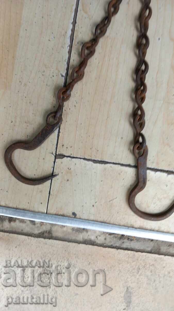Delivery of Old Turkish scales with a mace