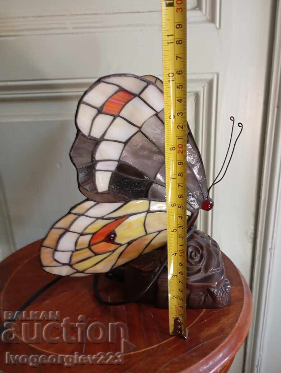 Auction  Tiffany style butterfly table lamp