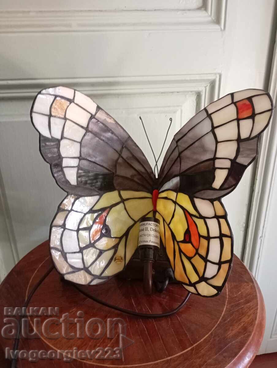 Delivery of Tiffany style butterfly table lamp