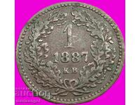 1 кройцер 1887 Австрия Унгария - доста рядка