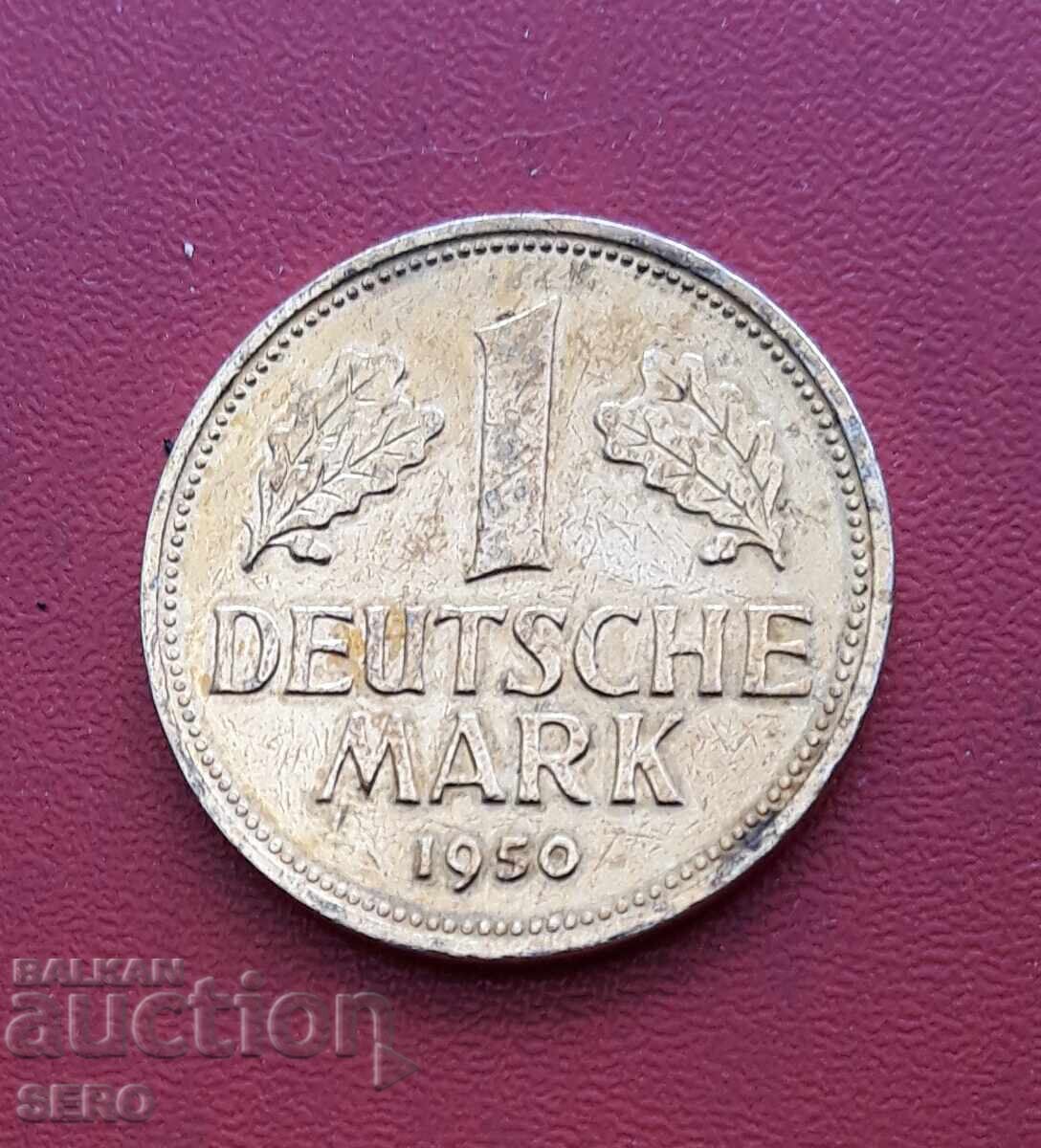 Германия-ГФР-1 марка 1950 D-Мюнхен-позлатена