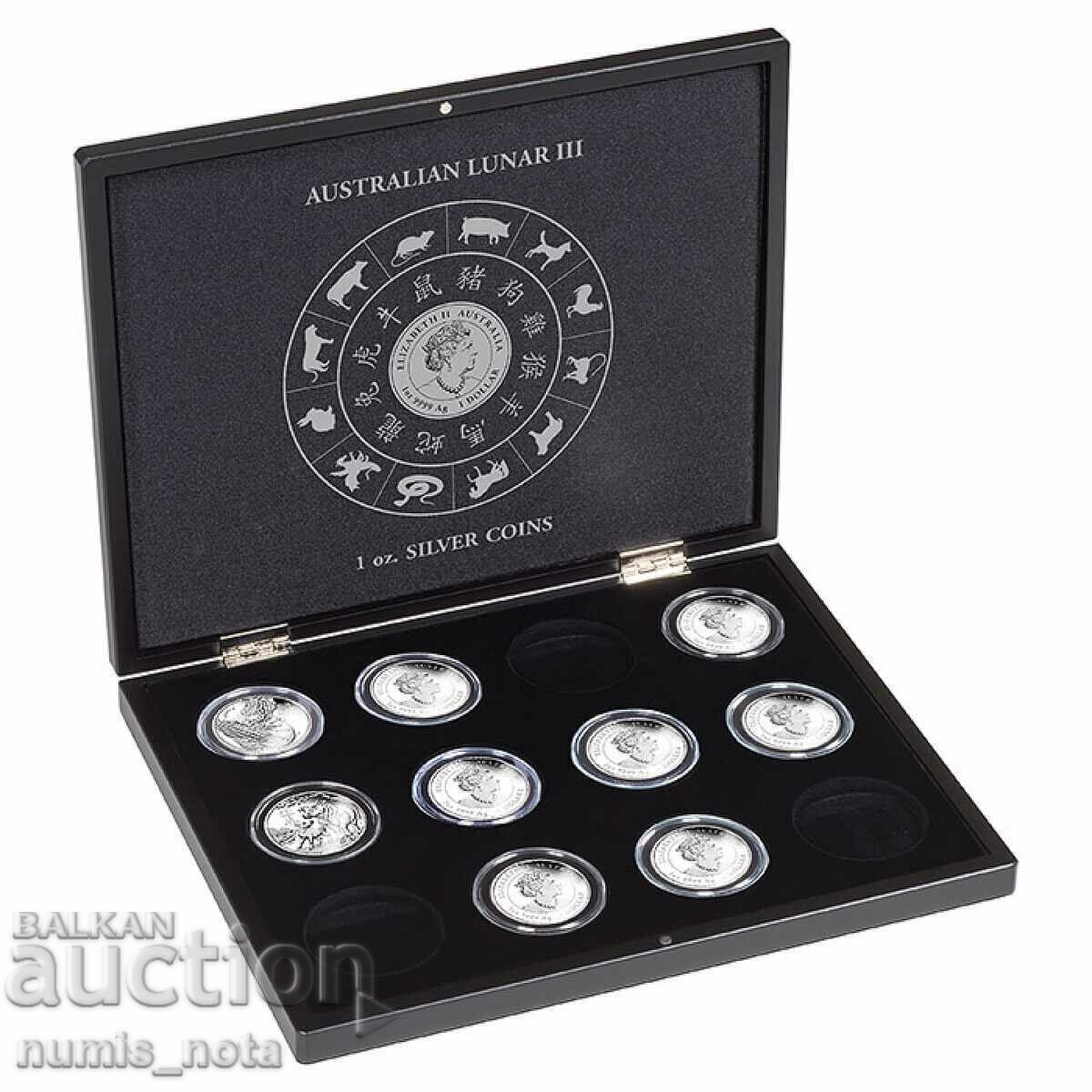 Luxury VOLTERRA coin box for 12 "LUNAR III" coins