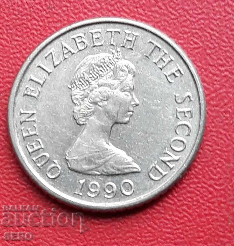 Остров Джърси-5 пенса 1990 с цена € 0.41 | 0.80 лв.