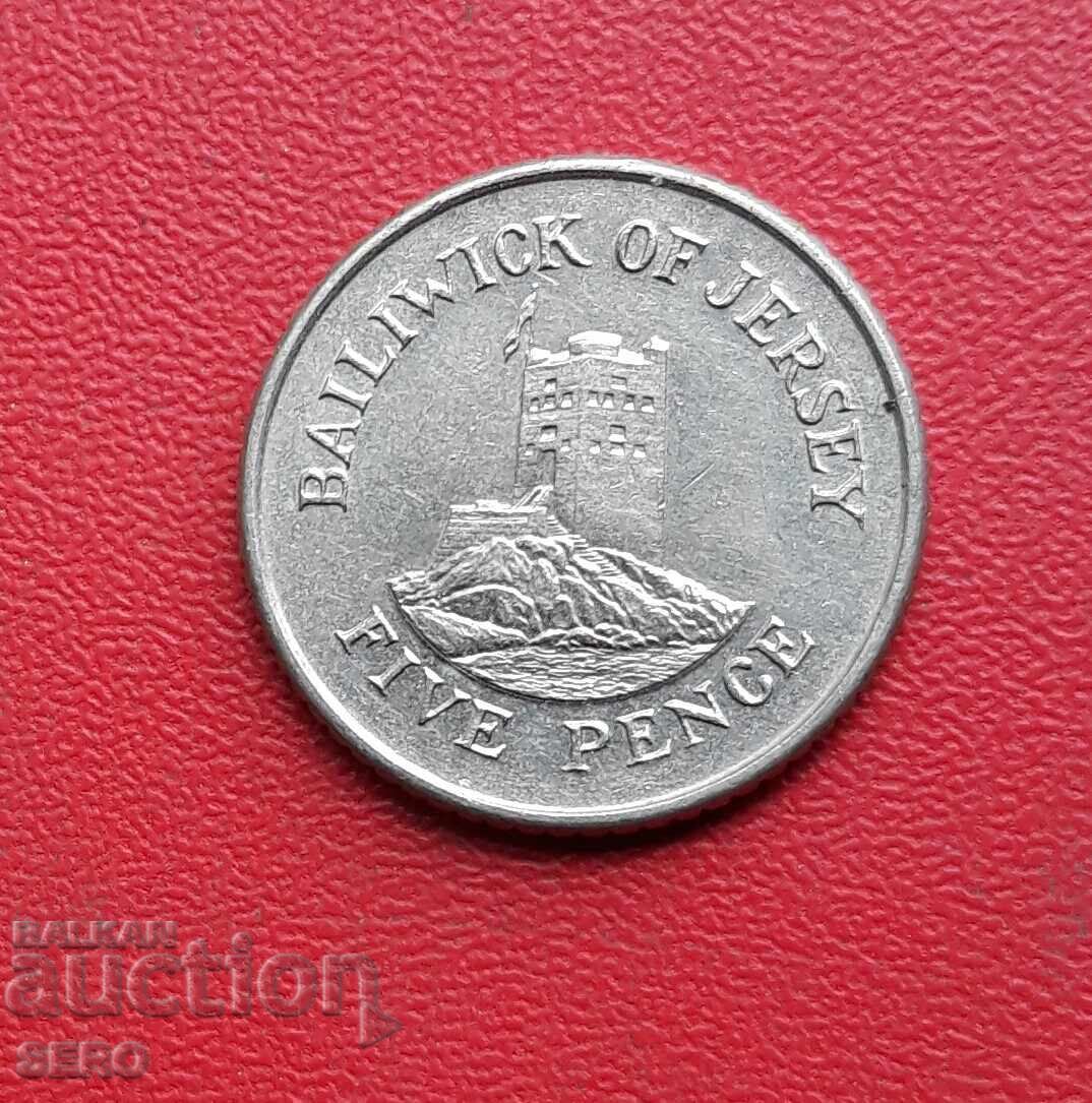 Остров Джърси-5 пенса 1990