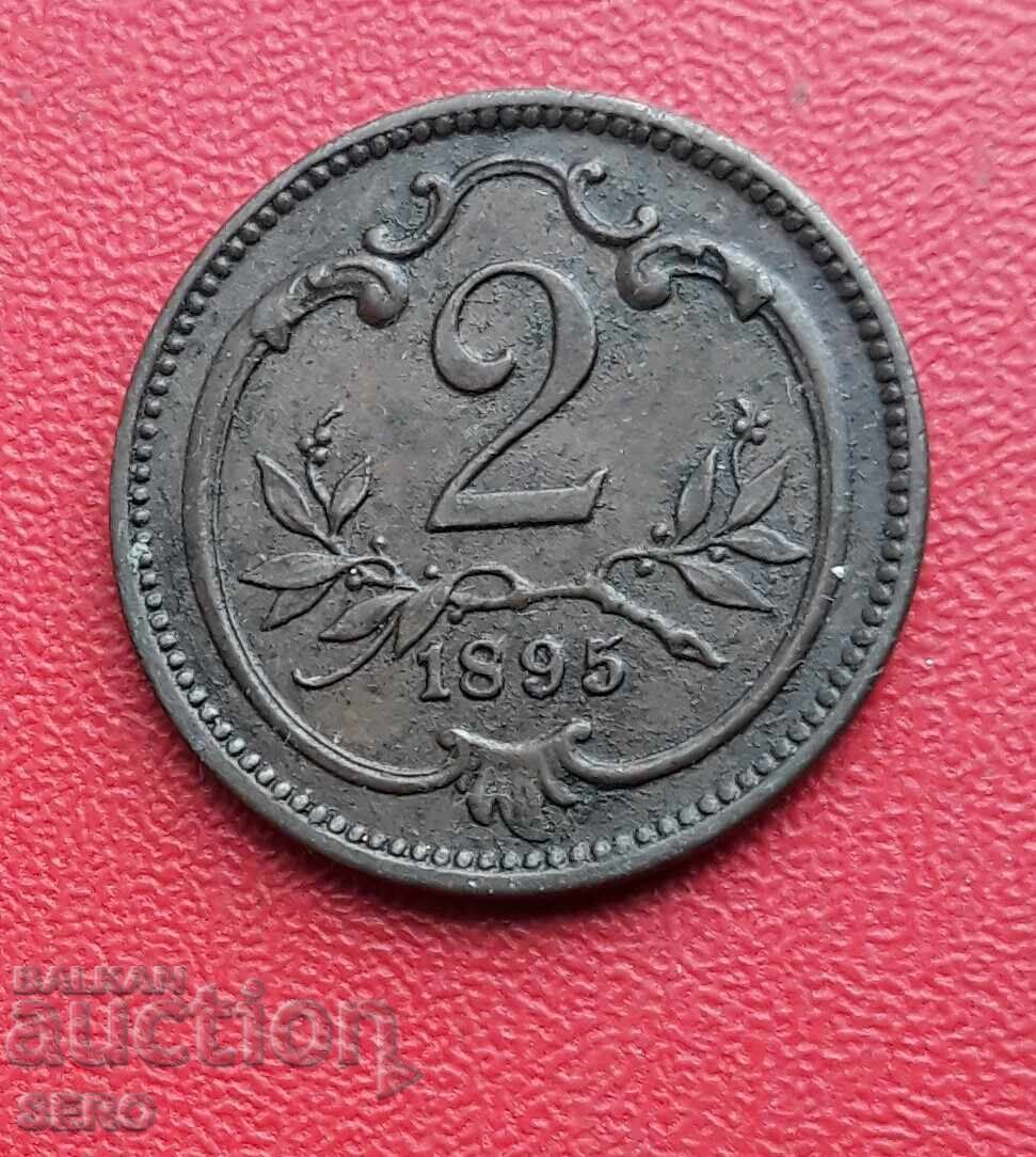 Austria-Hungary-2 Heller 1895