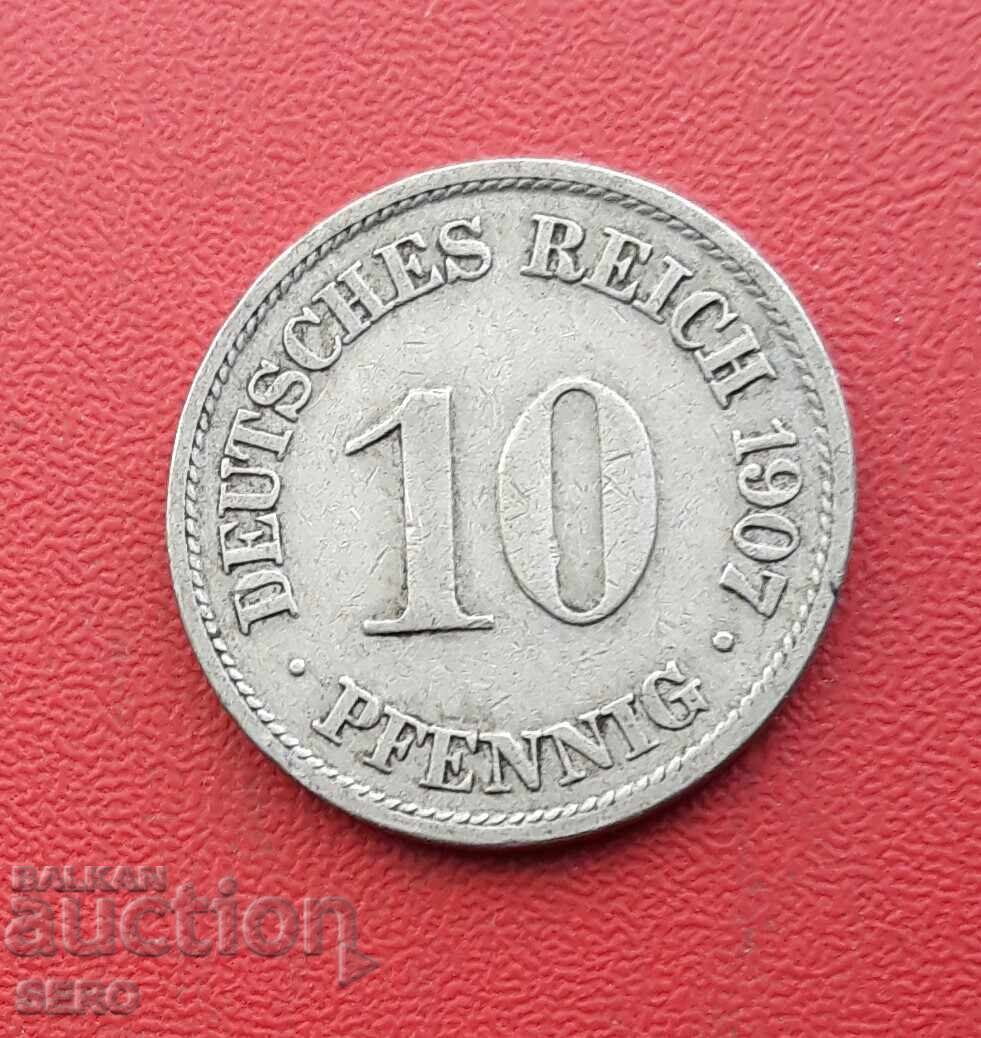 Γερμανία-10 pfennig 1907 A-Berlin