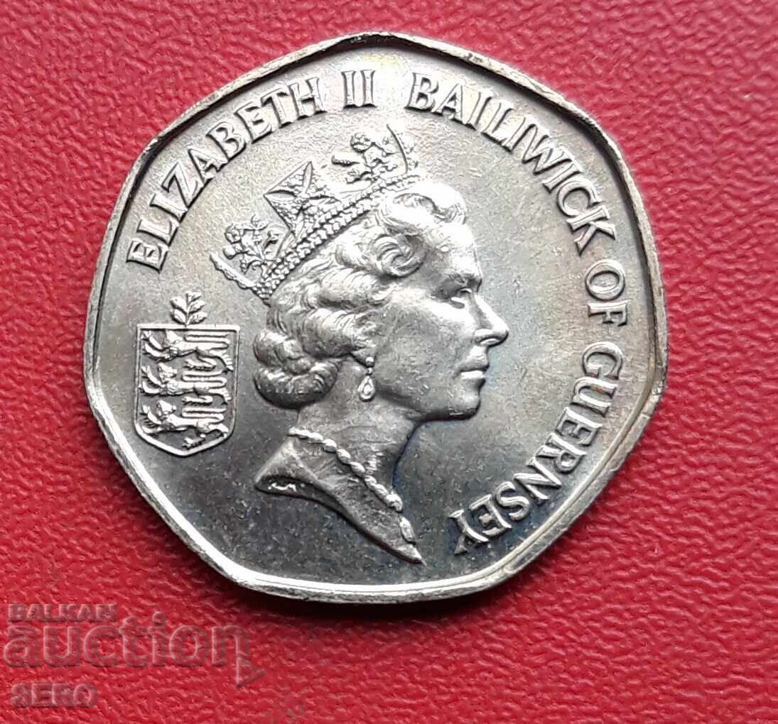 Остров Гърнси-20 пенса 1992 с цена € 1.51 | 2.95 лв.