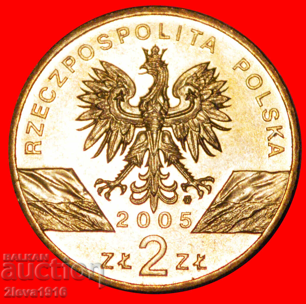 Ⰺ БУХАЛ НЕОБИКНОВЕН: ПОЛША ★ 2 ЗЛОТИ 2005 НОРДИК ГОЛД UNC с цена € 7.24 | 14.16 лв.