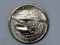 SUA 1 dolar 2024 P - Illinois. Plug de oțel