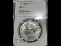100 BGN 1937 MS61 NGC