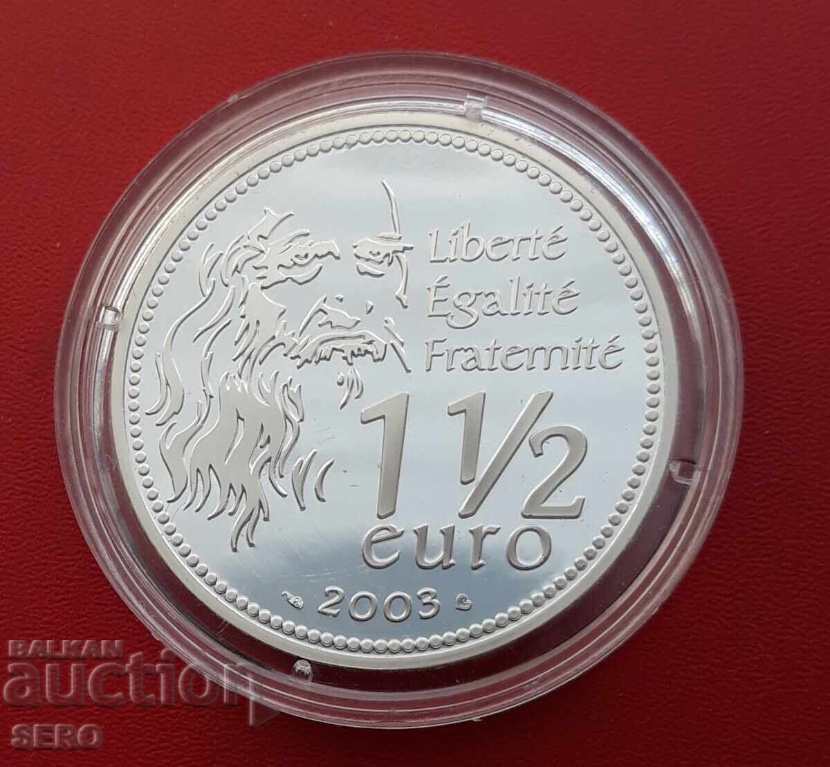 Auction  France-1.5 Euro 2003-Mona Lisa painting 400th anniversary
