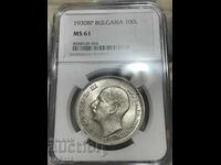 100 BGN 1930 MS61 NGC