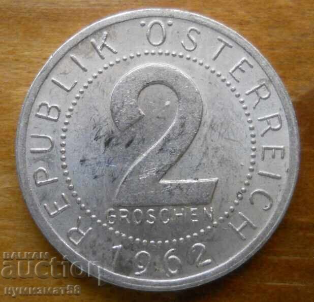 2 groshi 1962 g. - Austria 2 groshi 1962 g. - Austria