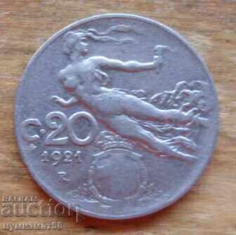 20 Centesimi 1921 - Ιταλία 20 Centesimi 1921 - Ιταλία
