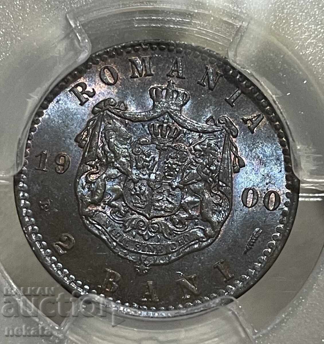 Auction  Romania 2 Bani 1900 MS64BN PCGS