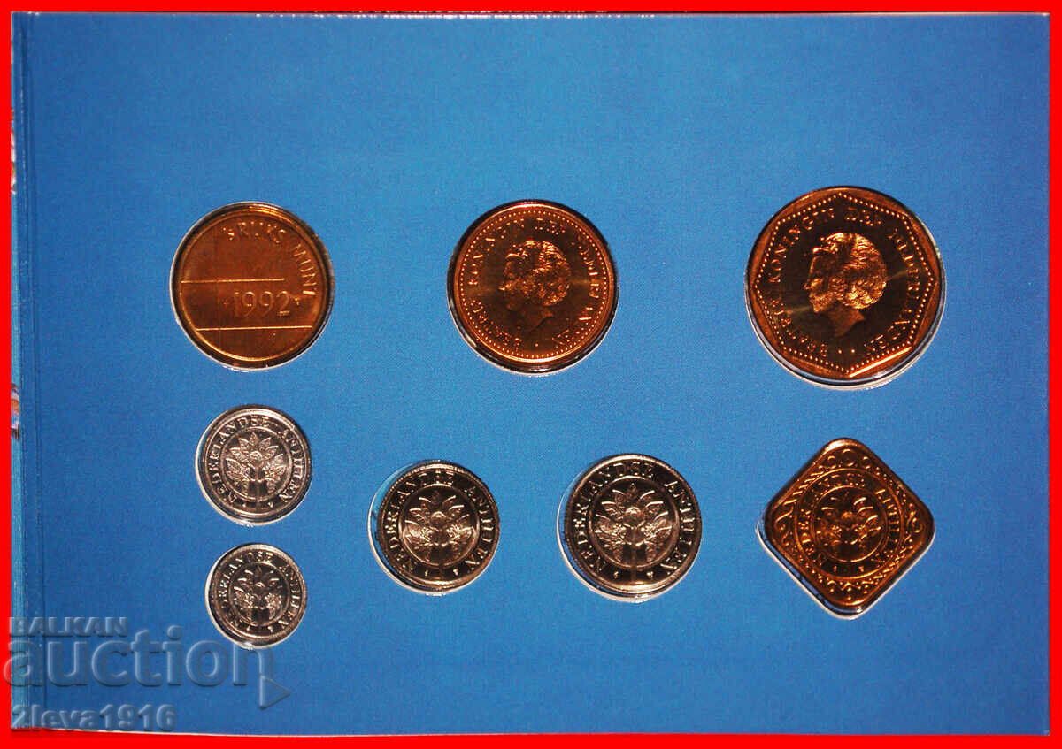 Livrarea Ⰺ SET FDC: ANTILELE OLANDEZE ★ 1992! UNC LUCIU DE MONETĂRIE!