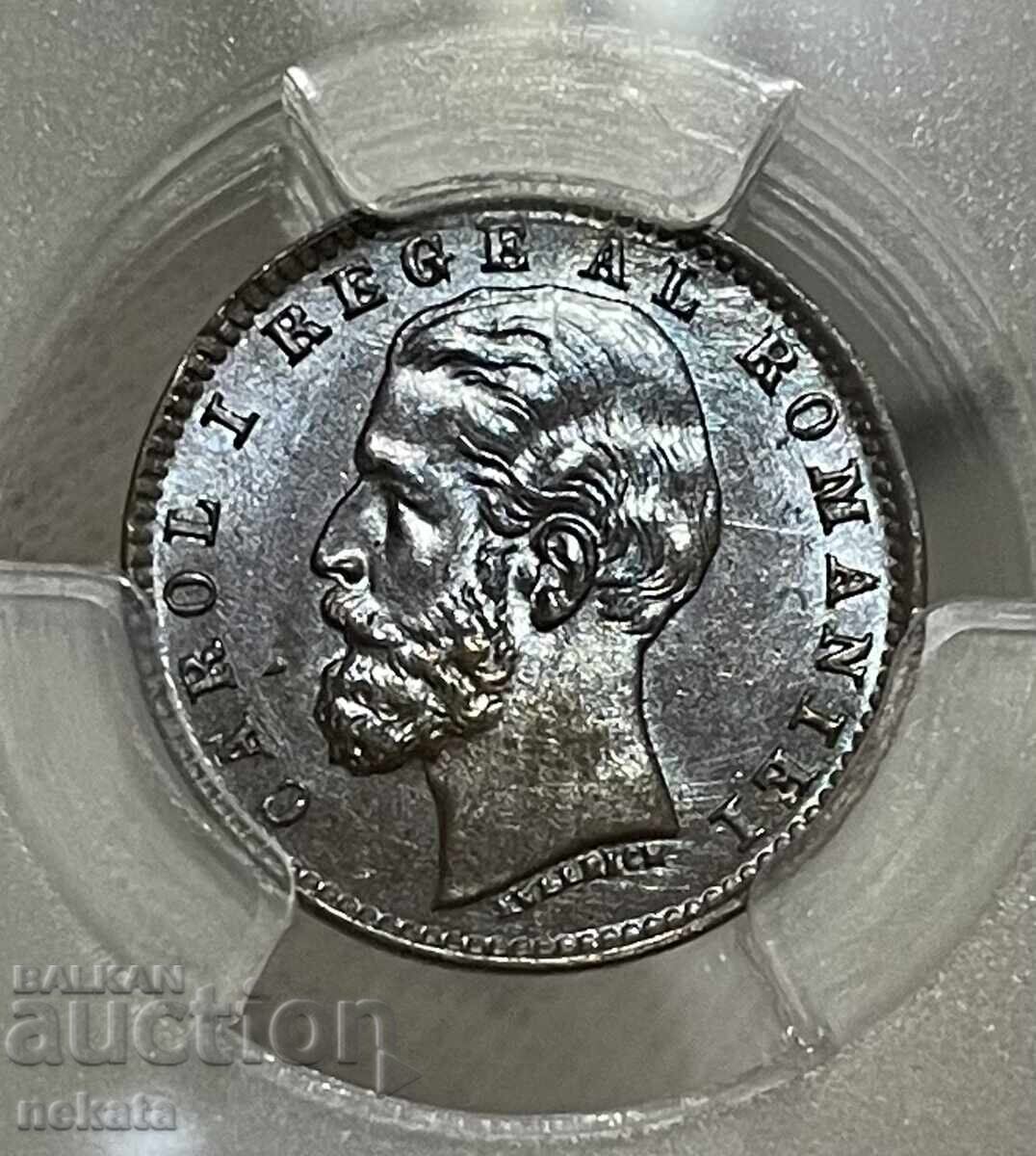 Румъния 1 бан 1900 г. MS64BN PCGS с цена € 100.00 | 195.58 лв.