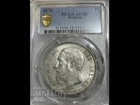 Belgium 5 francs 1870 AU58 PCGS