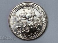 USA 1 Dollar 2025 P - Michigan. Auto Assembly Line