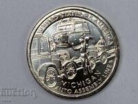 SUA 1 dolar 2025 D - Michigan. Linie de asamblare auto