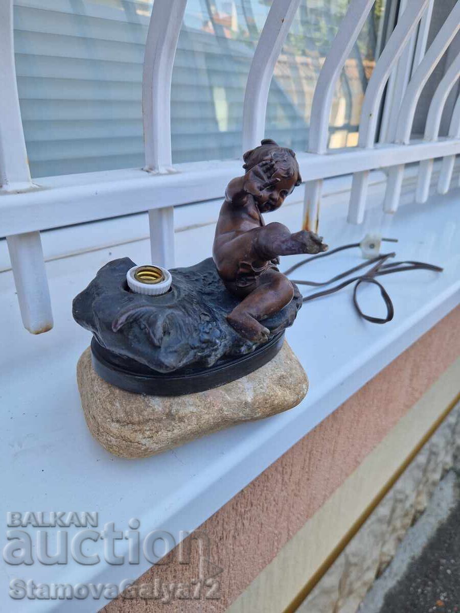 Δημοπρασία Υπέροχο αντίκα γαλλικό επιτραπέζιο φωτιστικό Αρ Ντεκό