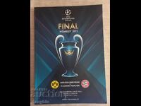 Program de meci fotbal - Bayern M - Borussia D - finala 2013