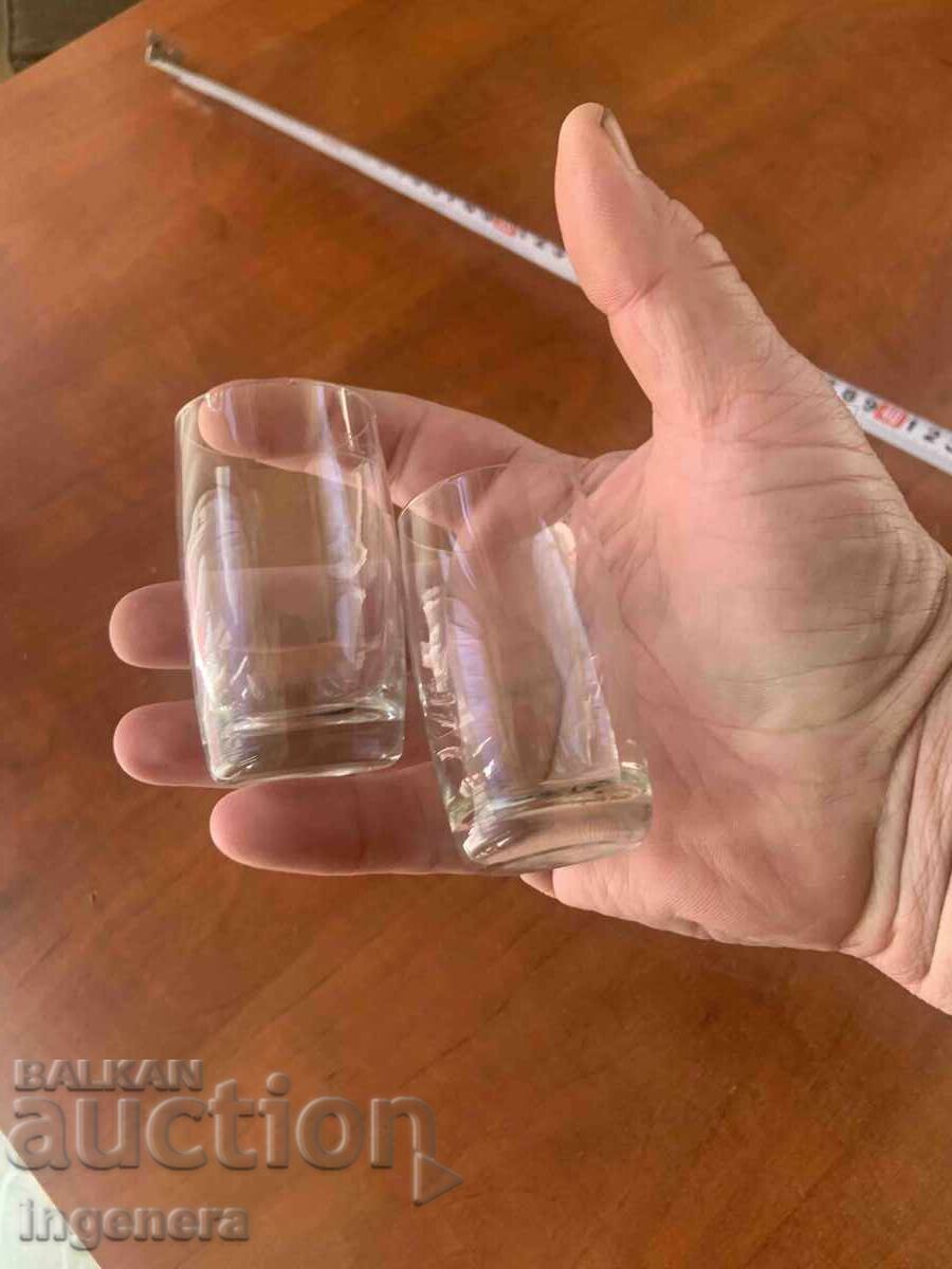 PAHAR PENTRU RAKI VECHI DIN STICLĂ SUBȚIRE - 50 ML - 2 BUC - 5