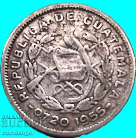 Guatemala 5 centavos 1955 silver - 6