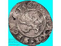 1 грош 1567 Австрия сребро Лъв 1 страна сребро