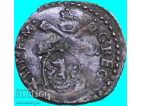 кватрино Ватикан 1572-85 Грегори XIII Св.Петър/Драгун Фано