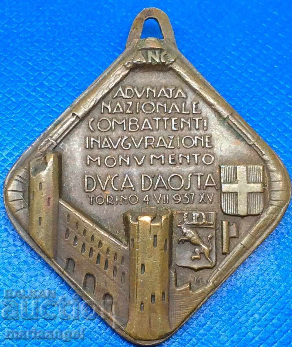 Медал Италия 1937 Дуче Емануел Филиберто - 6