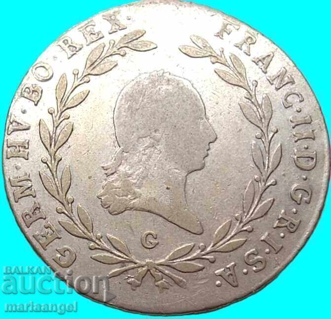 Austria 20 Kreuzer 1804 G - Bala Mare Tilt Franz II R - 5
