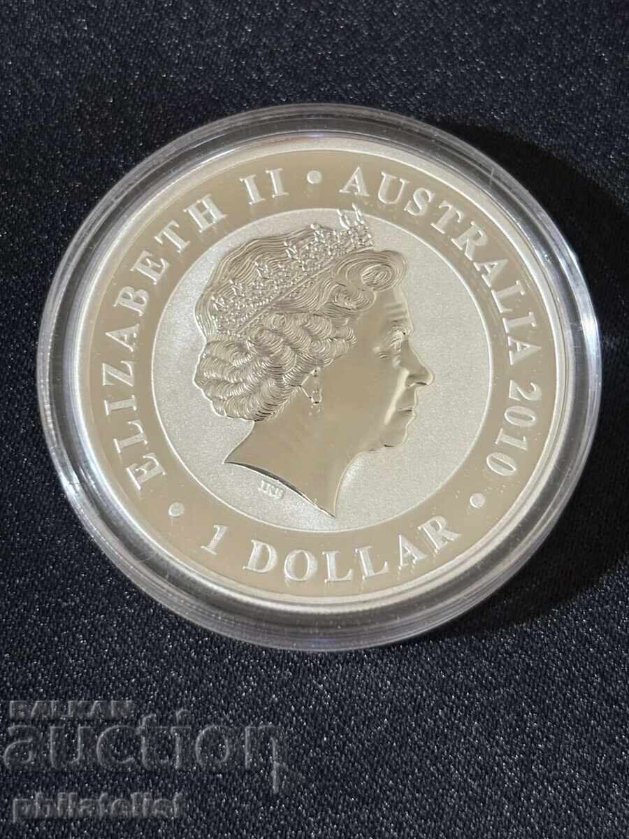 Аукцион Австралия 2010 - 1 долар – Коала , 1 OZ – Сребърна монета