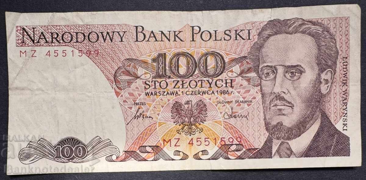 Poland 100 Zlotych 1986 Pick 143 Ref 1599