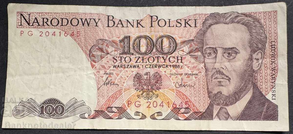 Poland 100 Zlotych 1986 Pick 143 Ref 1645