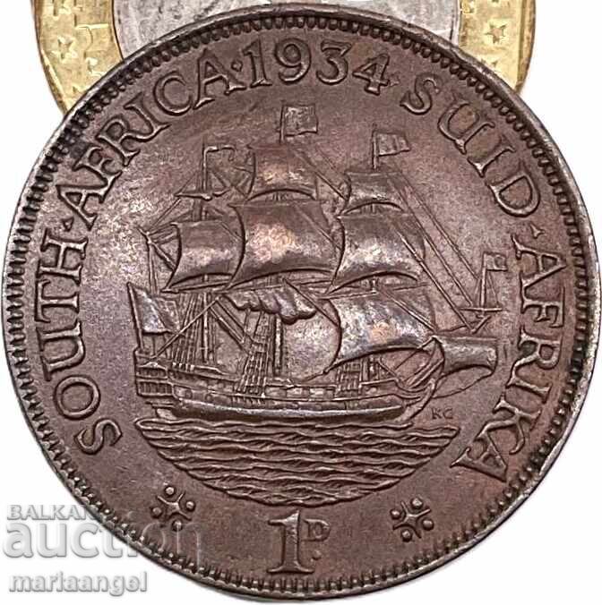 Delivery of 1 Penny 1934 South Africa George V 1910-1936 9.39g Delivery of 1 Penny 1934 South Africa George V 1910-1936 9.39g