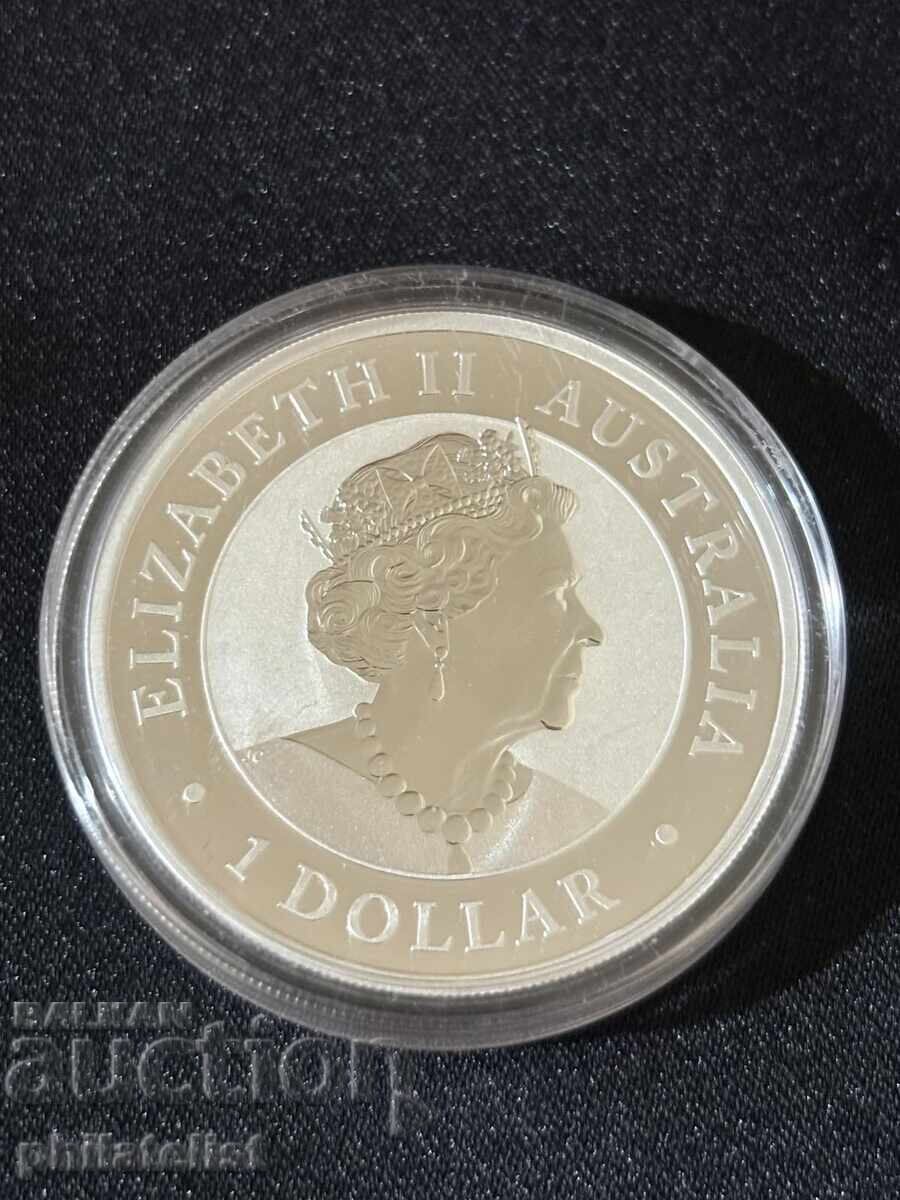 Аукцион Австралия 2019 - 1 долар – Коала , 1 OZ – Сребърна монета