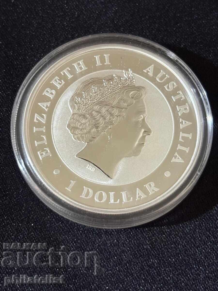 Аукцион Австралия 2014 - 1 долар – Коала , 1 OZ – Сребърна монета