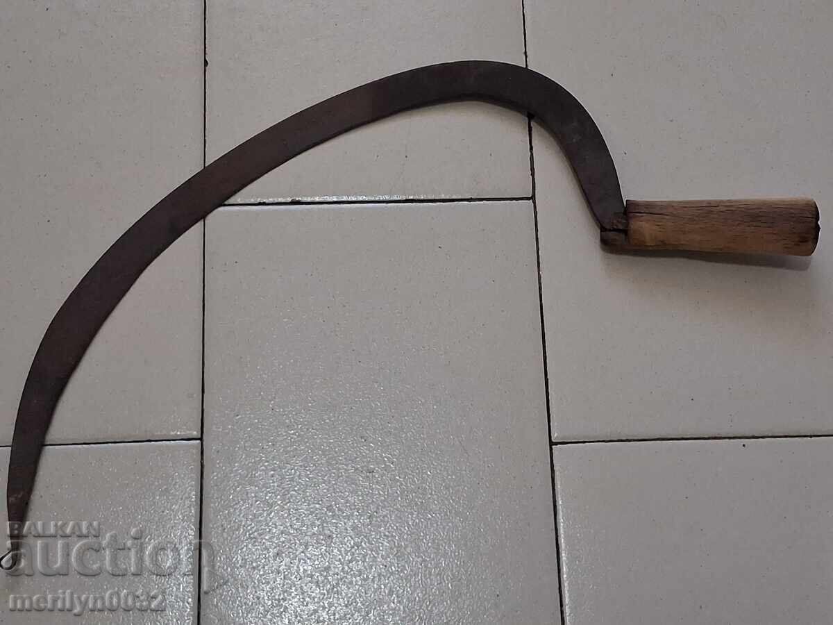 Παλιό δρεπάνι, δρεπάνι, λεπίδα, σφυρήλατο σίδερο - 6