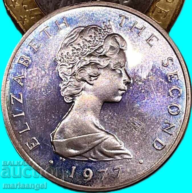 2 пенса 1977 Великобритания остров Мен Елизабет II PROOF - 5