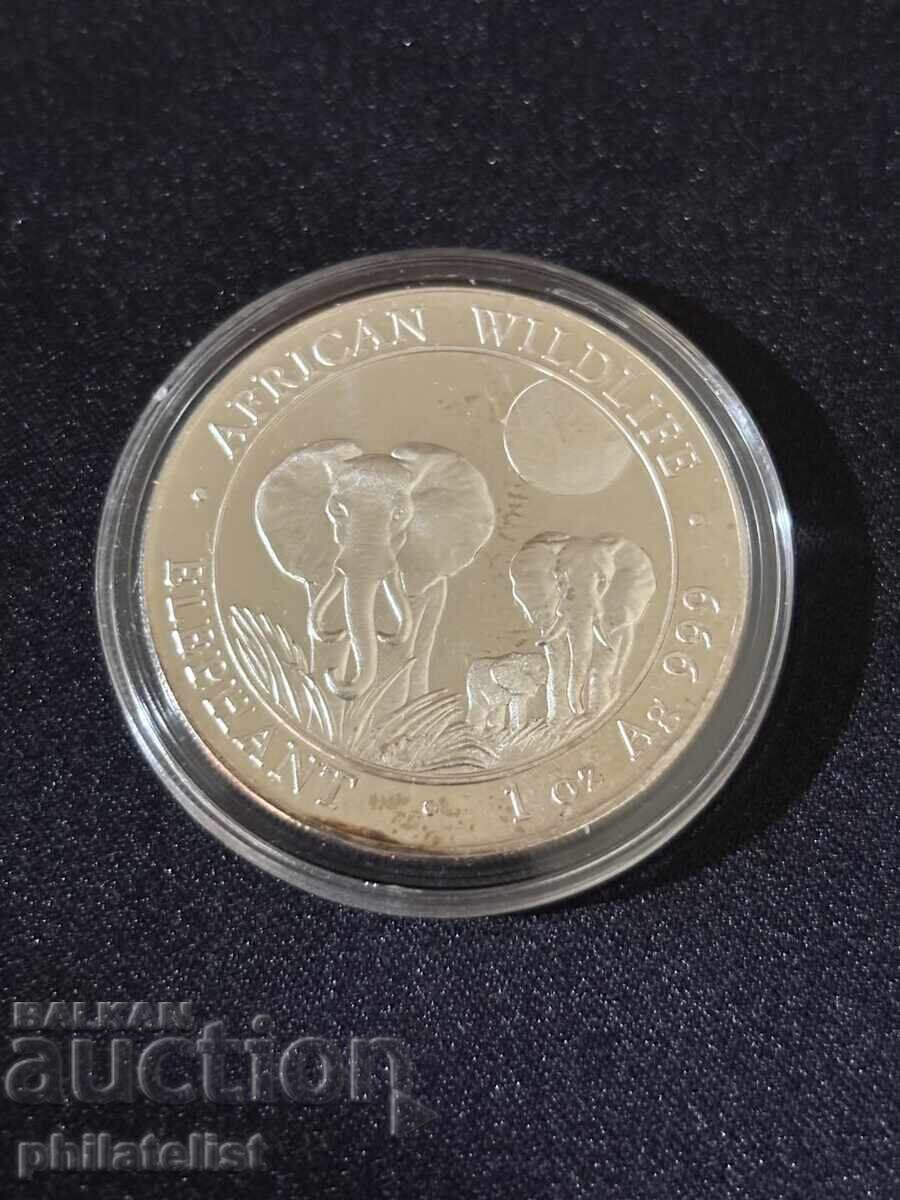 Somalia 2014 - 100 Șilingi - Elefant 1 OZ - Monedă de argint cu preț € 112.00 | 219.05 BGN Somalia 2014 - 100 Șilingi - Elefant 1 OZ - Monedă de argint cu preț € 112.00 | 219.05 BGN