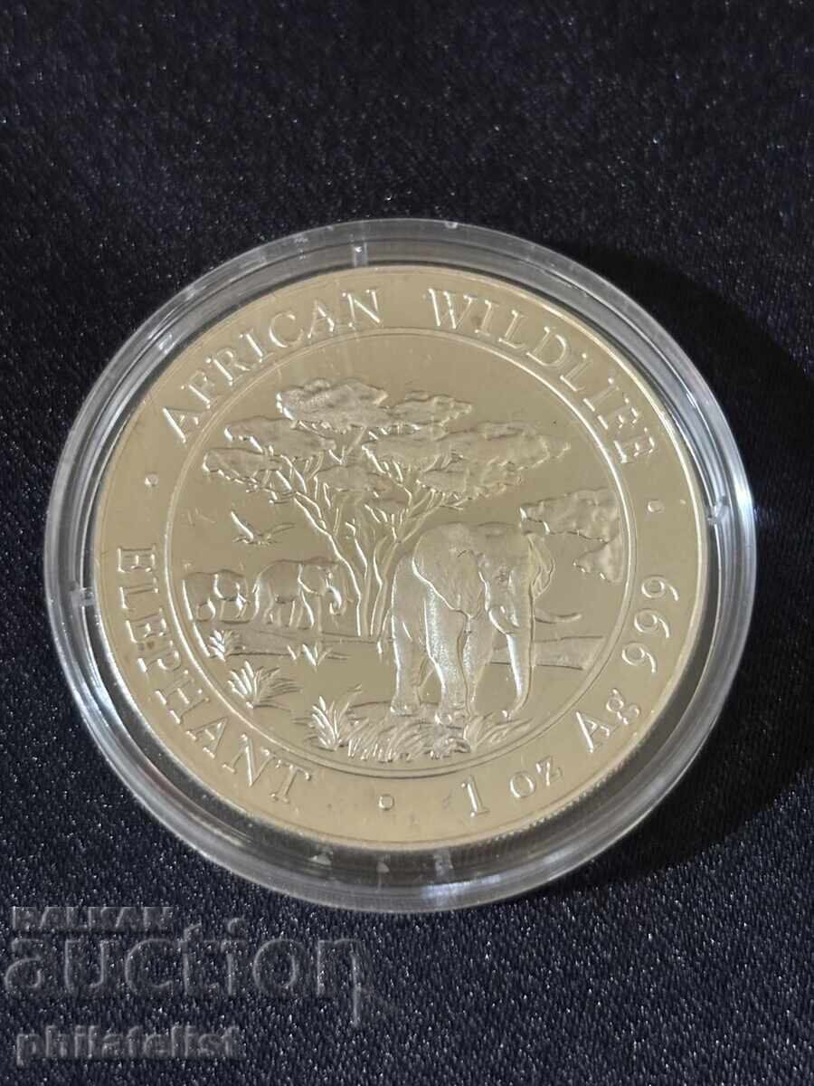 Somalia 2012 - 100 Șilingi - Elefant 1 OZ - Monedă de argint cu preț € 112.00 | 219.05 BGN Somalia 2012 - 100 Șilingi - Elefant 1 OZ - Monedă de argint cu preț € 112.00 | 219.05 BGN